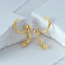 Brinco Serpente banhado a Ouro 18k