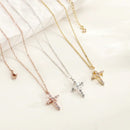 Colar Cruz & Coroa - Banhado a Ouro 18K