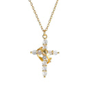 Colar Cruz & Coroa - Banhado a Ouro 18K
