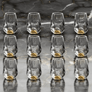 Copo Diamante Luxo com Fundo Duplo e Lascas Douradas para Baijiu, Licor, Cachaça, Tequila e Shots